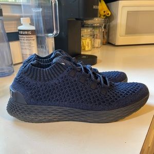 Navy NoBull Knit Runners. (Mens Running Shoes)